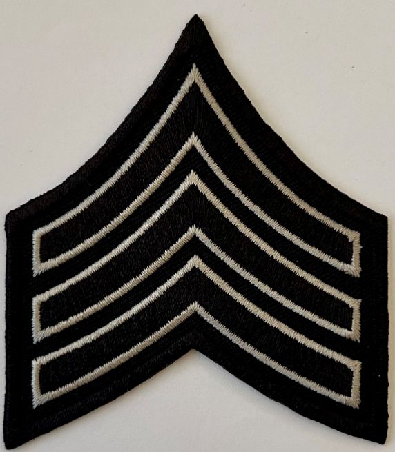 ARIZONA STATE TROOPER SERGEANT CHEVRONS SUBDUED BLACK & GREY SOLD IN PAIRS - SEW ON.